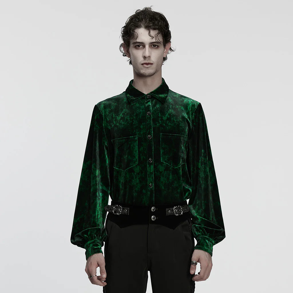 Imperium Nocturne Green Velvet Shirt