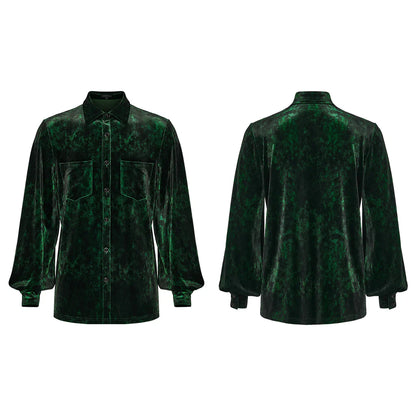 Imperium Nocturne Green Velvet Shirt