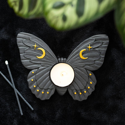 Black Moth theelichtkaarshouder