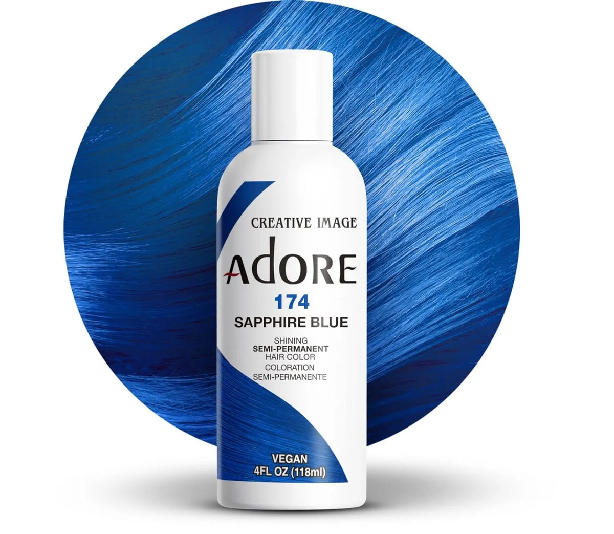 Adore - Sapphire Blue (174) - Semi Permanente Haarverf - 118ml