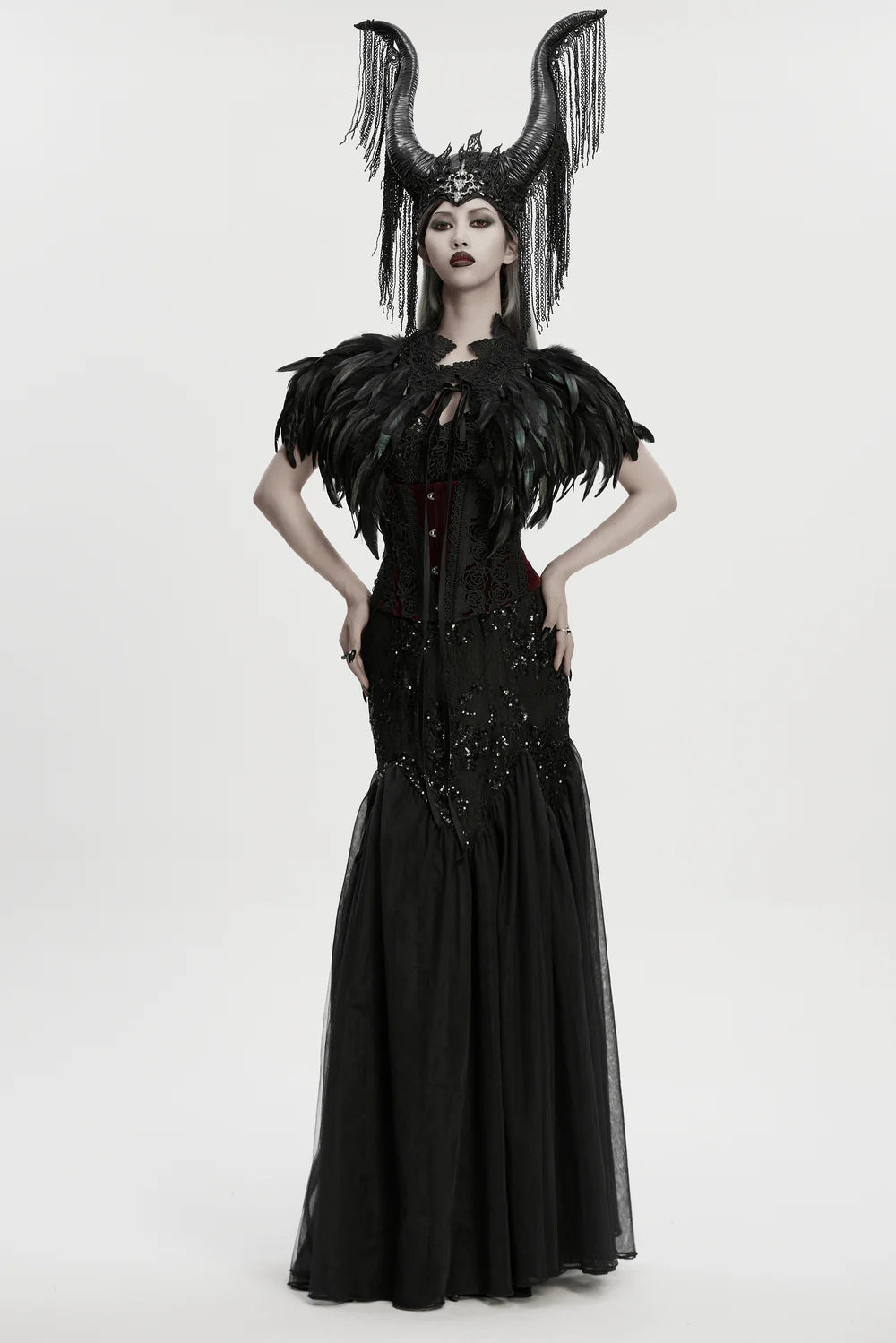 Black Swan's Palace Feather Bolero
