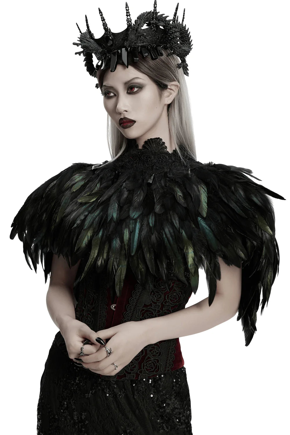 Black Swan's Palace Feather Bolero