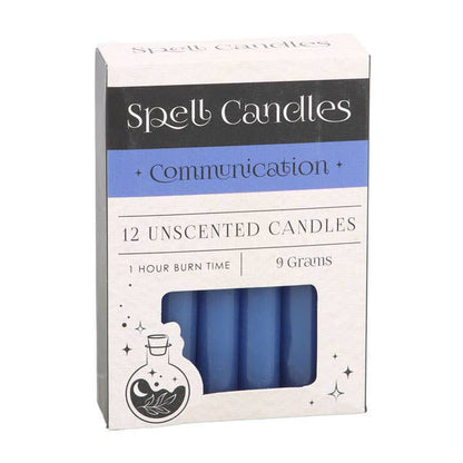 Blue Communication Magic Spell-kaarsen (set van 12)