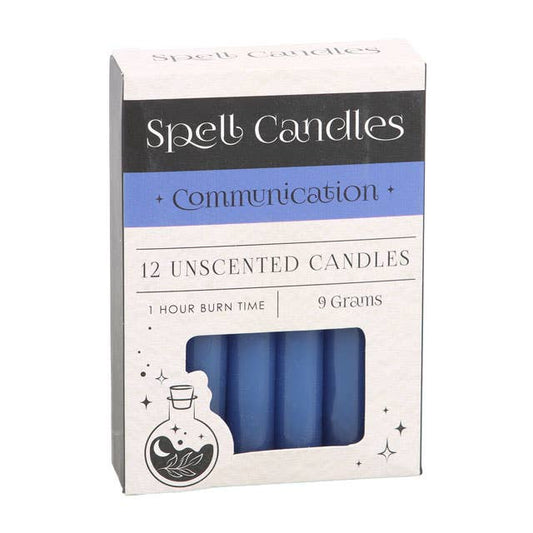 Blue Communication Magic Spell-kaarsen (set van 12)