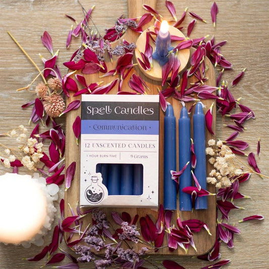 Blue Communication Magic Spell-kaarsen (set van 12)
