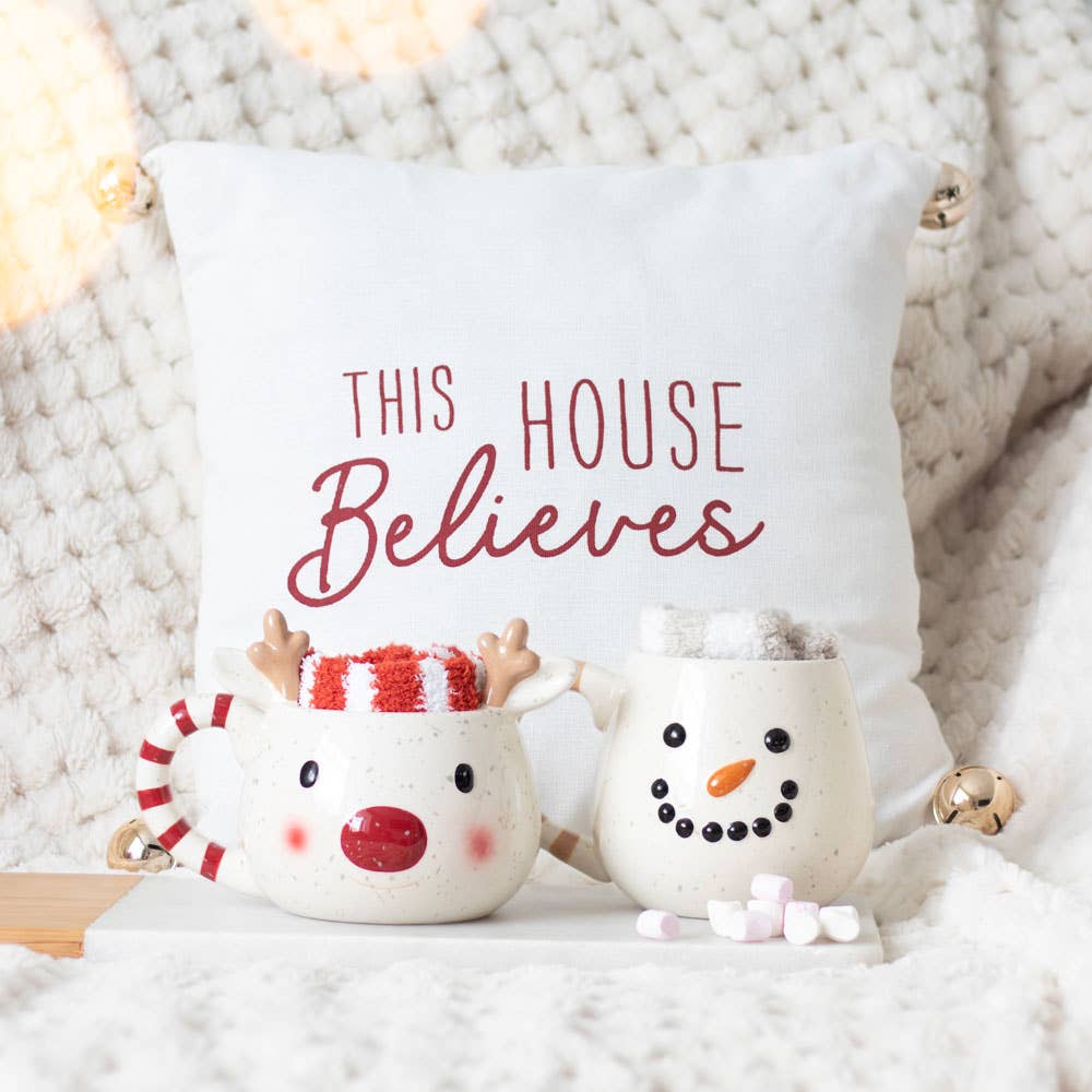 Rudolph Reindeer kerstmok en -sokken, set