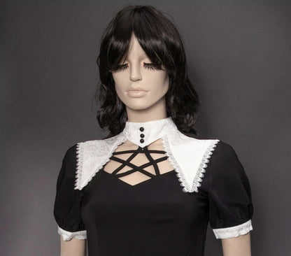 Dolly Black Pruik met Ponytails