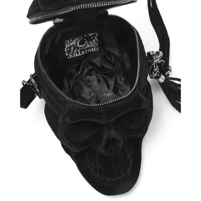Grave Digger Black Velvet Skull Schoudertas