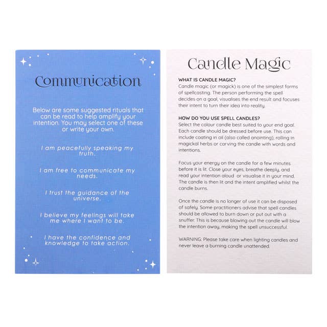 Blue Communication Magic Spell-kaarsen (set van 12)