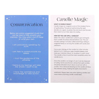 Blue Communication Magic Spell-kaarsen (set van 12)