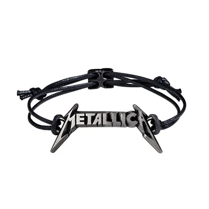 Metallica - Classic Logo - Leren Armband - Alchemy