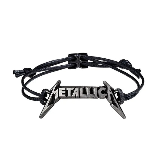 Metallica - Classic Logo - Leren Armband - Alchemy