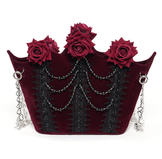 Blood Rose Royal Velvet Schoudertas