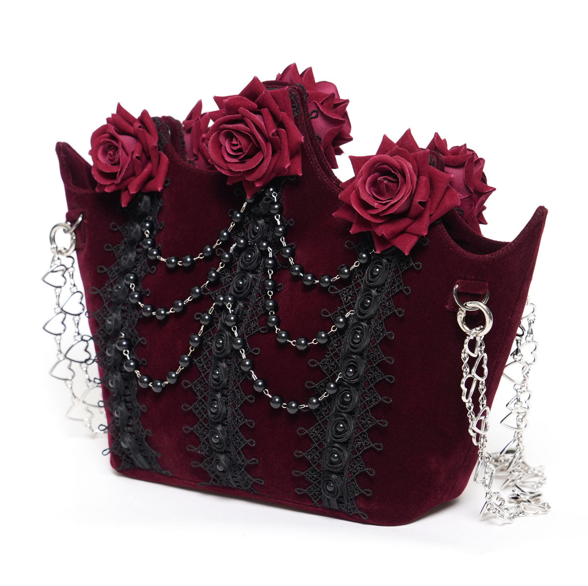 Blood Rose Royal Velvet Schoudertas