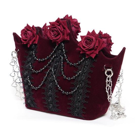 Blood Rose Royal Velvet Schoudertas