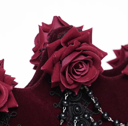 Blood Rose Royal Velvet Schoudertas