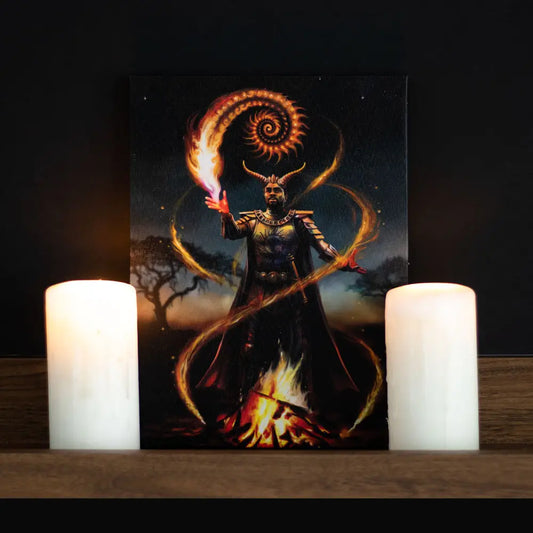 Fire Element Wizard - Anne Stokes Canvas