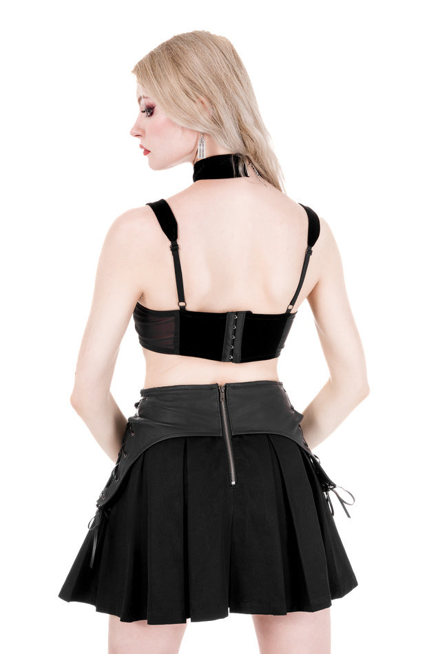 Batwing Lace Up Crop Top