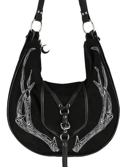 Black Antlers Hobo Schoudertas