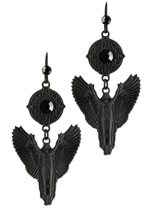 Angel Oorbellen (In Zwart of Zilver)