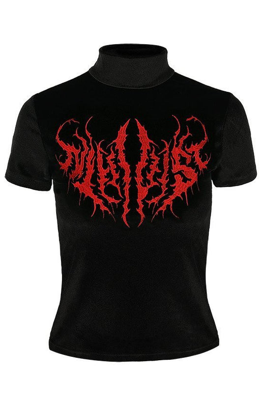 Black Metal Velvet Nihilist Top