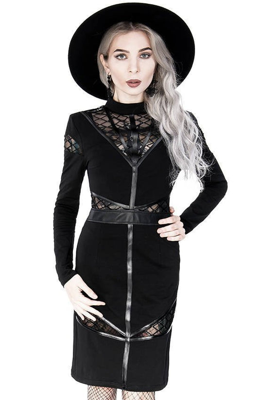Gothic Cross Pencil Jurk
