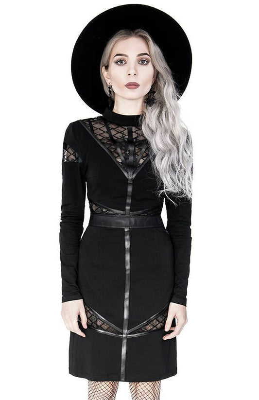 Gothic Cross Pencil Jurk