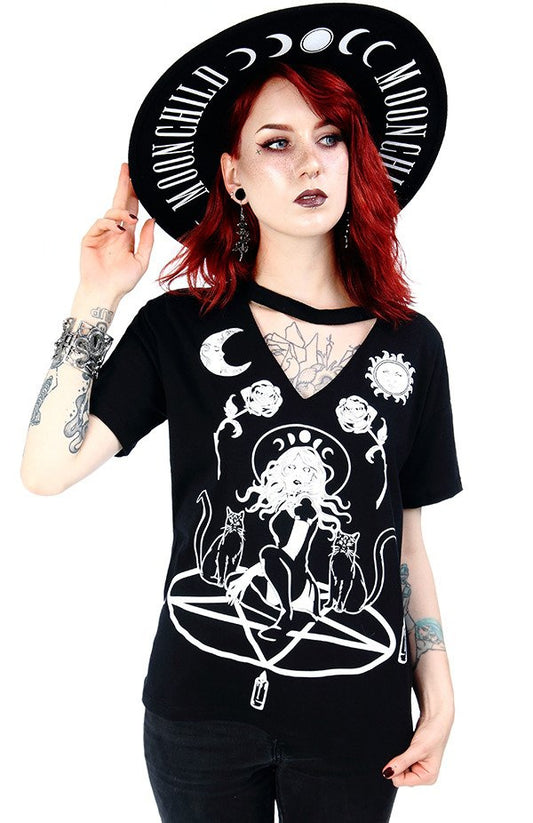 Witch and Cats Choker Top