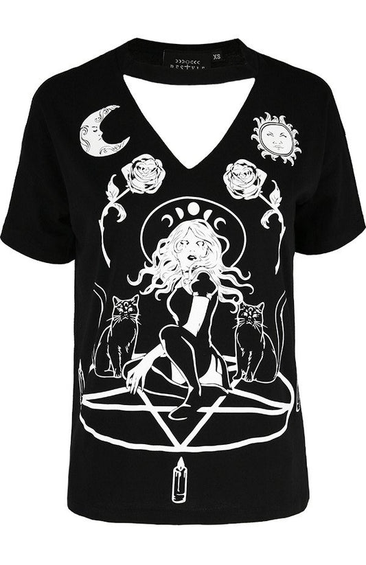 Witch and Cats Choker Top