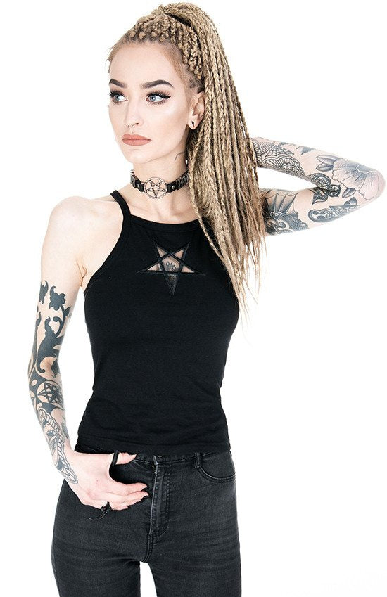 Pentagram Mesh Top