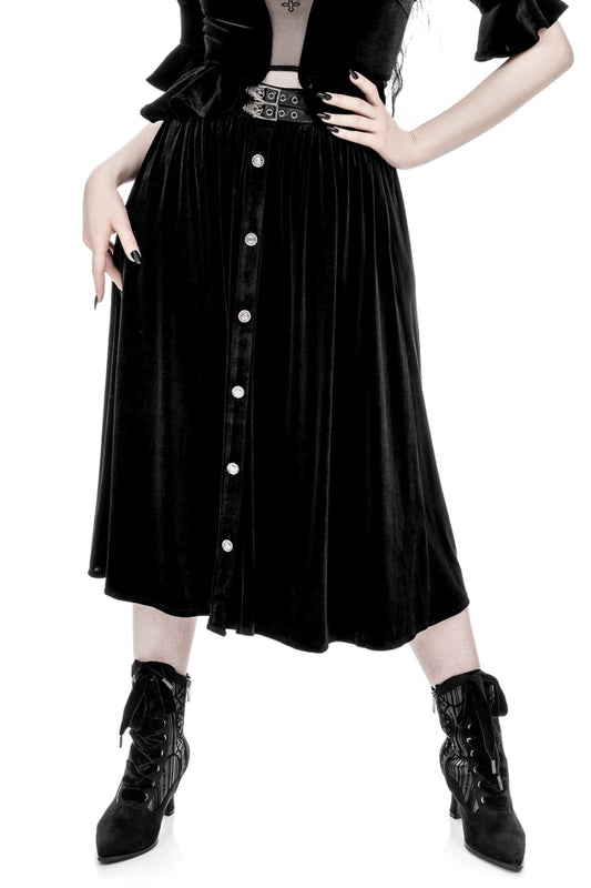 Velvet Crypt Midi Rok