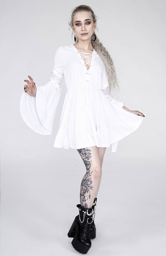 Eden White Floaty Jurk