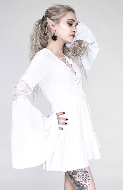 Eden White Floaty Jurk