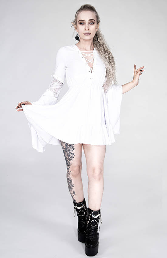 Eden White Floaty Jurk