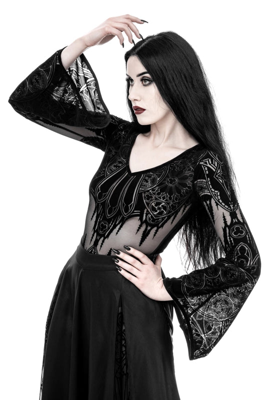Gothic Chapel Bodysuit VNeck