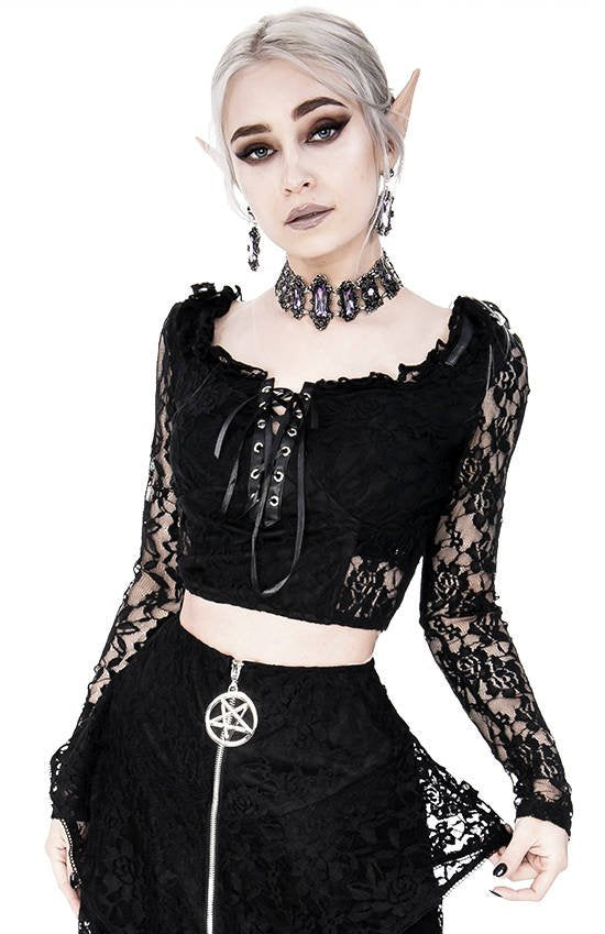 Cropped Lace Top