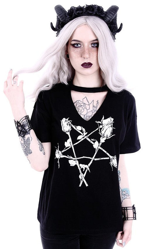 Rose Pentagram V-neck