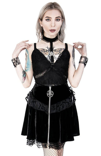 Velvet Mini Rok Pentagram