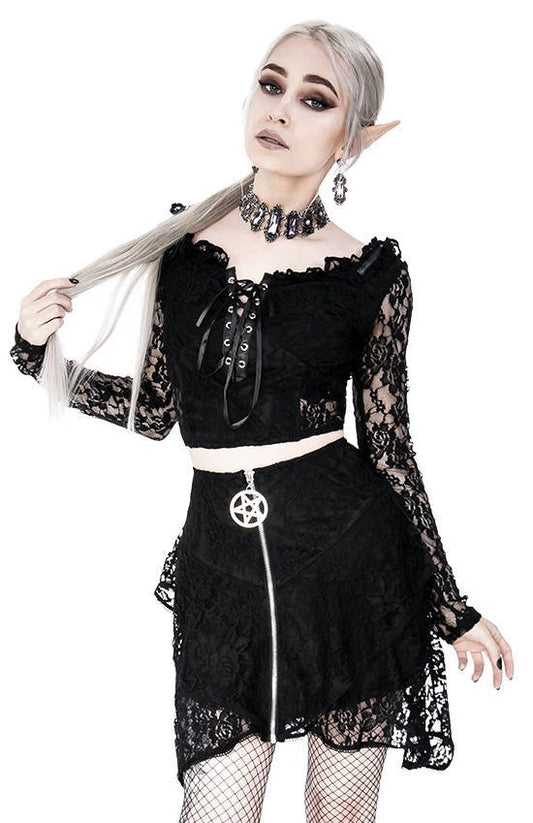 Layered Lace Pentagram Rok