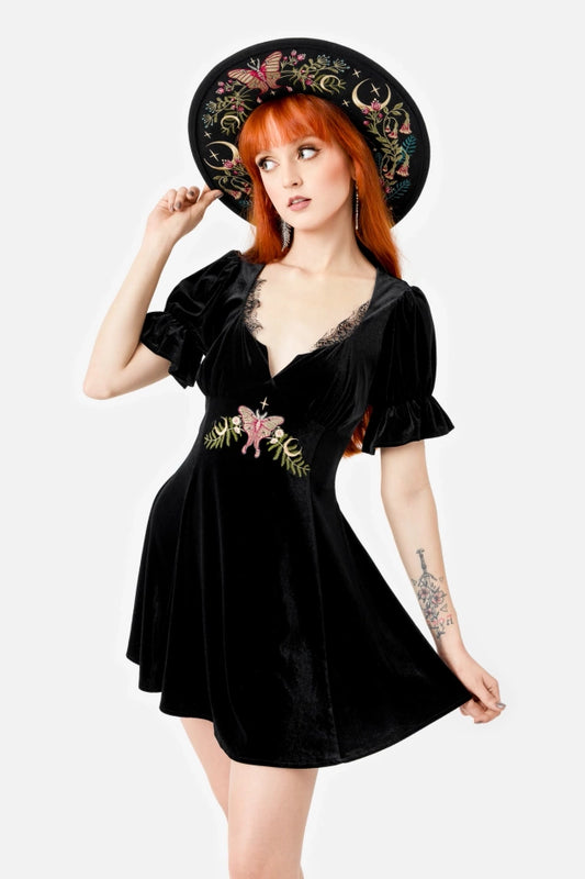 Midnight Flora Mini Jurk