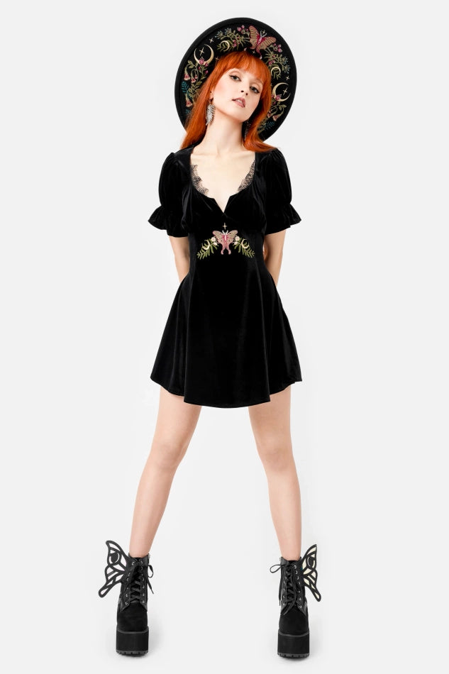 Midnight Flora Mini Jurk