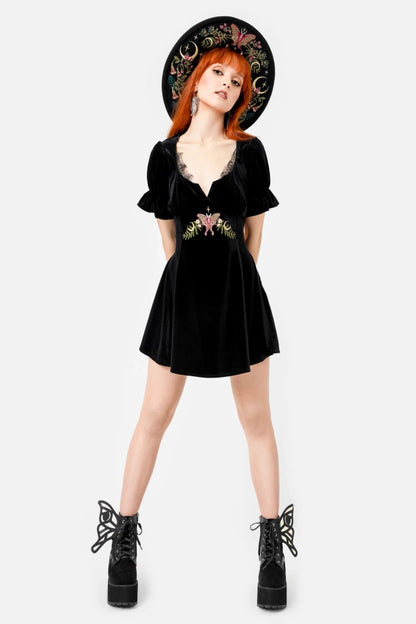 Midnight Flora Mini Jurk