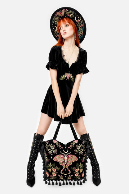 Midnight Flora Mini Jurk