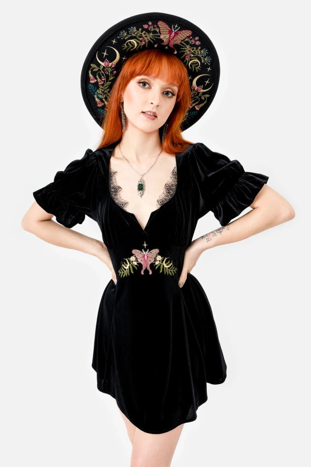 Midnight Flora Mini Jurk