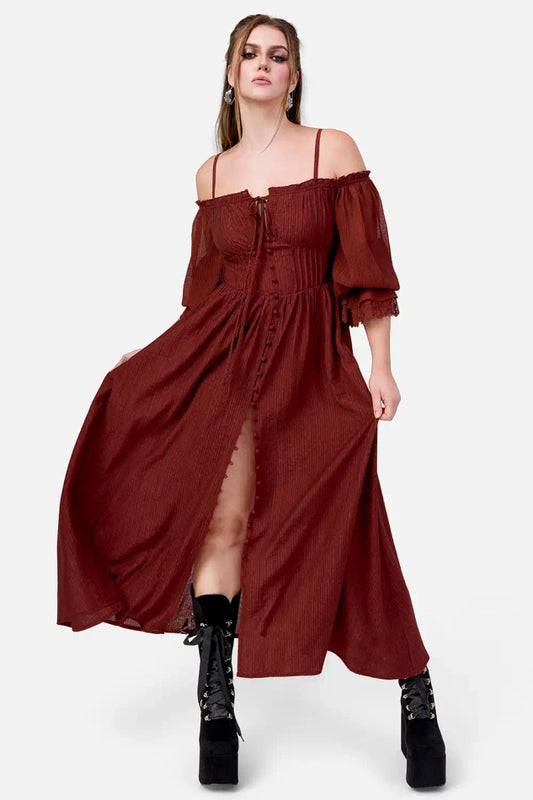 Night Calling Rosewood Maxi Jurk