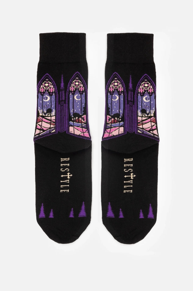 Northern Lights Jacquard Sokken