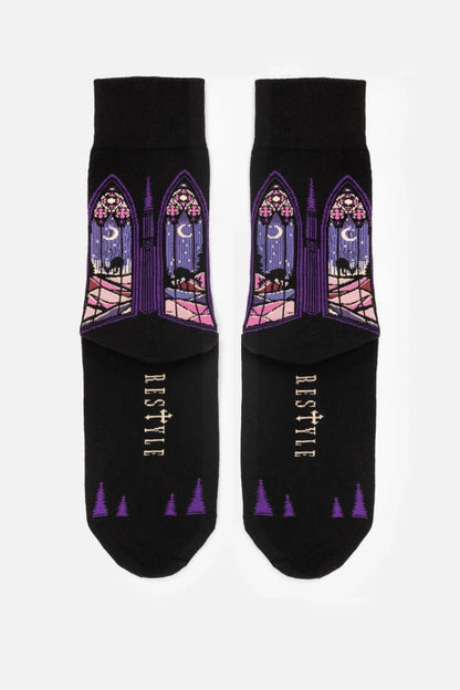 Northern Lights Jacquard Sokken
