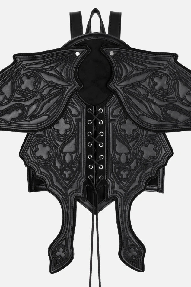 Obsidian Moth PU-Leren Rugzak