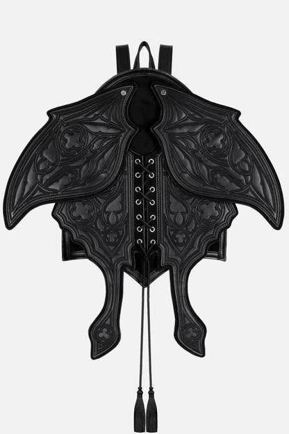 Obsidian Moth PU-Leren Rugzak