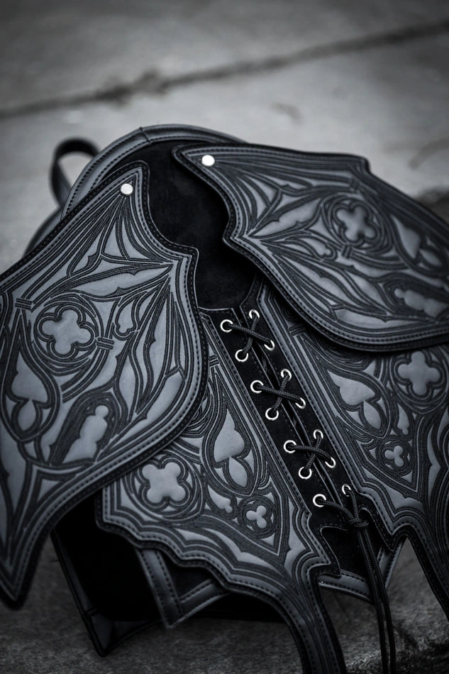 Obsidian Moth PU-Leren Rugzak